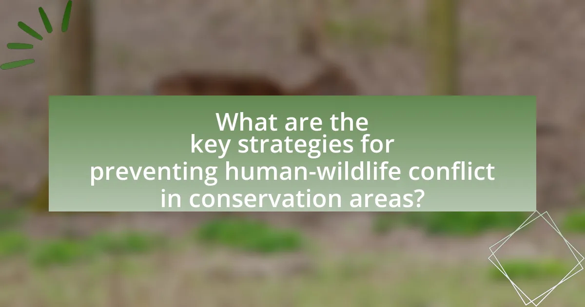 What are the key strategies for preventing human-wildlife conflict in conservation areas?