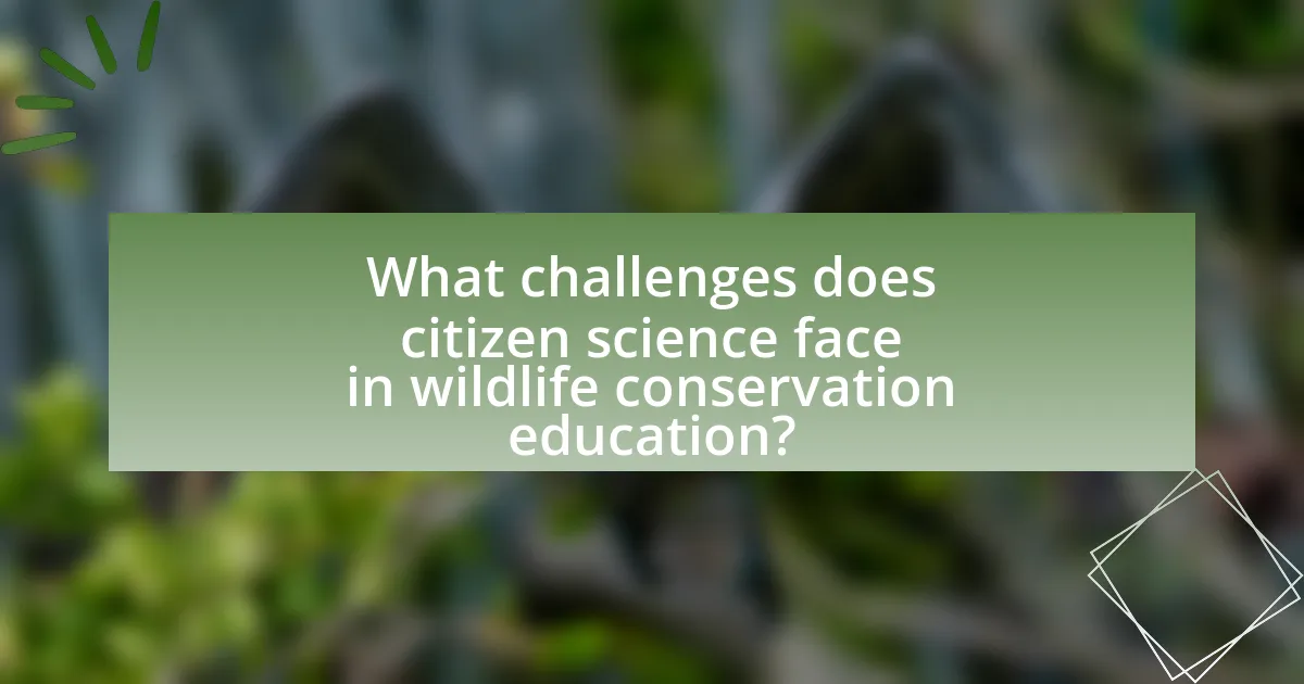 What challenges does citizen science face in wildlife conservation education?